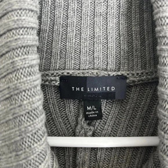 The Limited Size M/L Ribbed Cowl Neck 3/4 Sleeve Sweater Tunic Minimal Winter - Picture 2 of 7